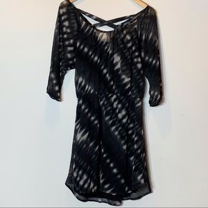 EUC Express Black Gray and White layered dress‎